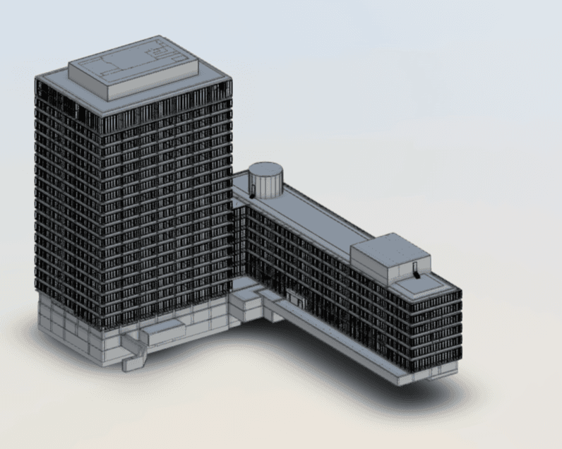 3D-weergave van rijkskantoor Koningskade 4