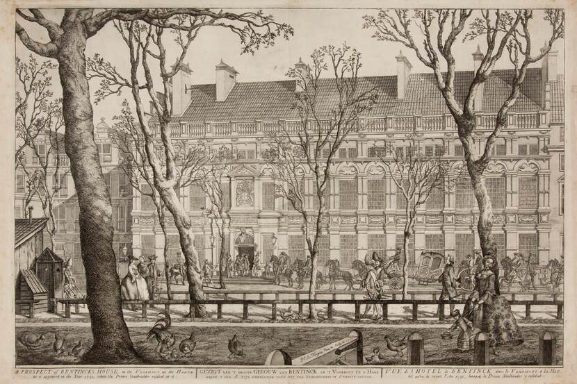 Het Bentinckhuis in 1757