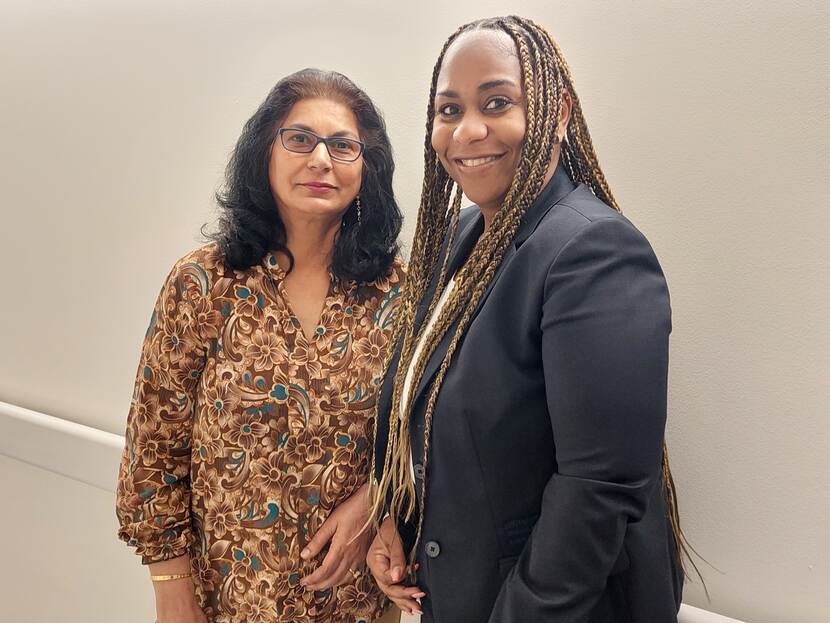 Asha Raghunath (RSO) en Marishka Klabér (FMH)